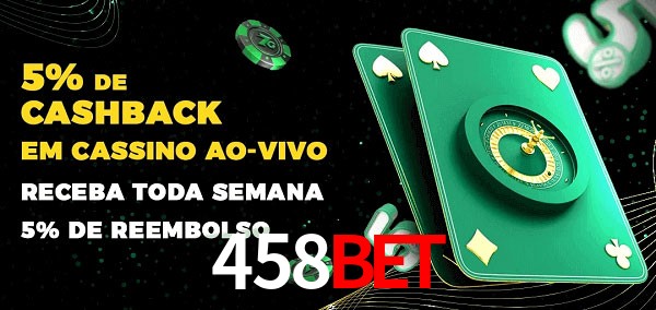 Promoções do cassino ao Vivo 458bet
